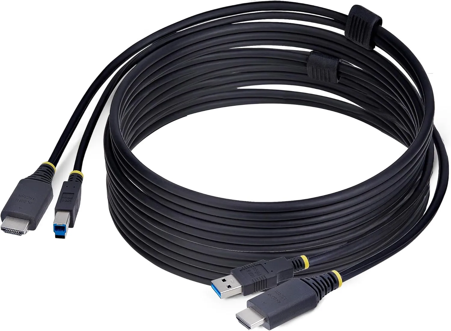 StarTech.com 10ft (3m) HDMI and USB 5Gbps KVM Cable, 4K 60Hz, HDMI 2.0 and USB Combo Cable for KVM Switch