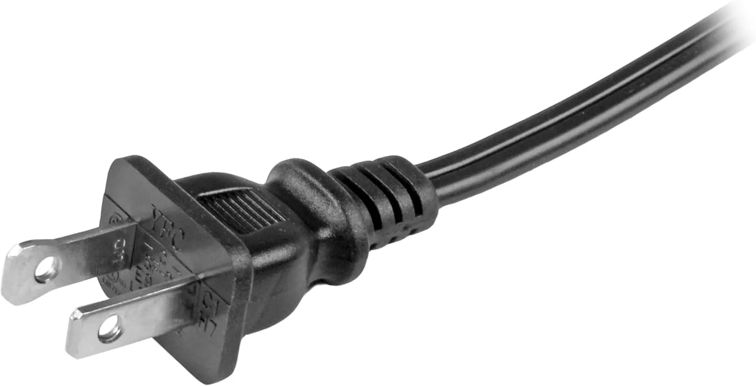 StarTech.com Laptop Power Cord NEMA 1-15P to IEC C7, 18AWG, 125V