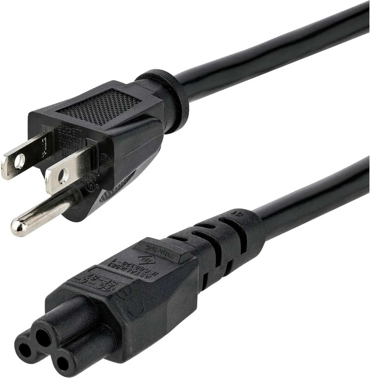 StarTech.com Laptop Power Cord NEMA 5-15P to IEC C5 18AWG 10A 125V
