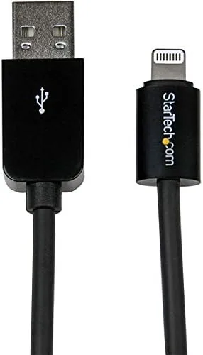 StarTech.com 3m (10ft) Long Black Apple® 8-pin Lightning Connector to USB Cable for iPhone / iPod / iPad
