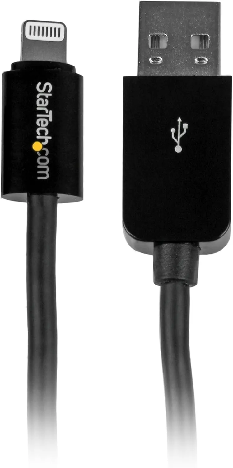 StarTech.com 3m (10ft) Long Black Apple® 8-pin Lightning Connector to USB Cable for iPhone / iPod / iPad