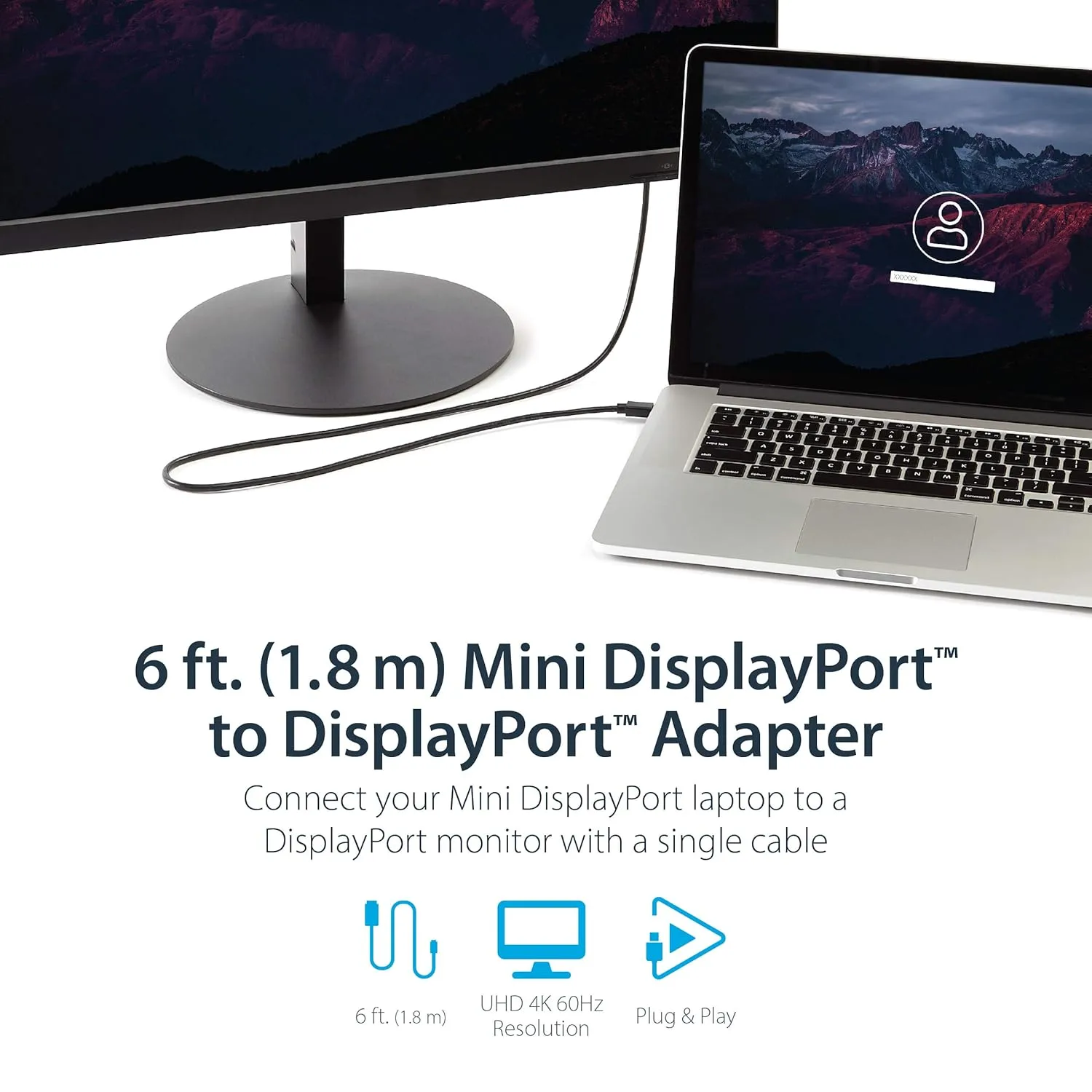 StarTech.com Mini DisplayPort to DisplayPort 1.2 Cable