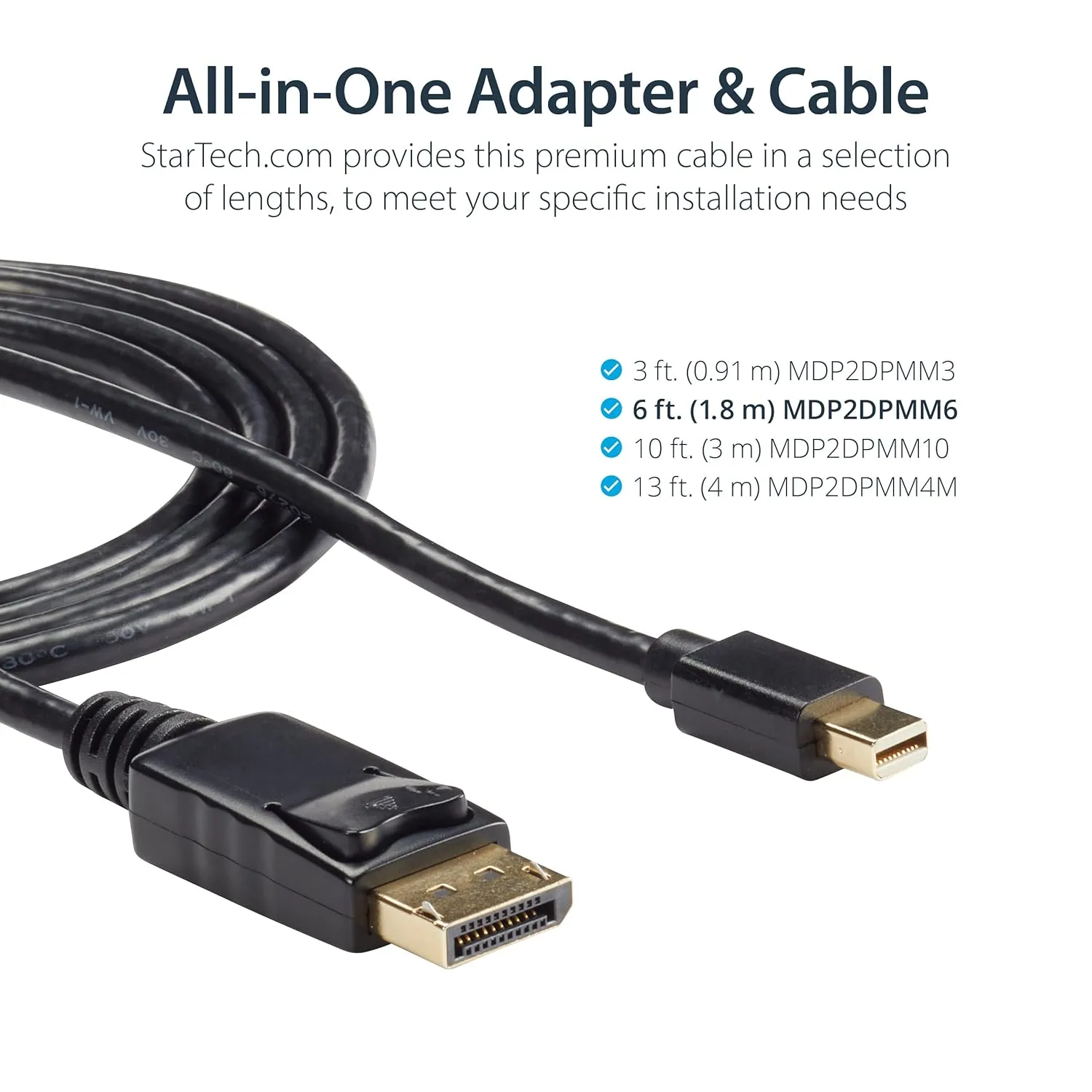 StarTech.com Mini DisplayPort to DisplayPort 1.2 Cable