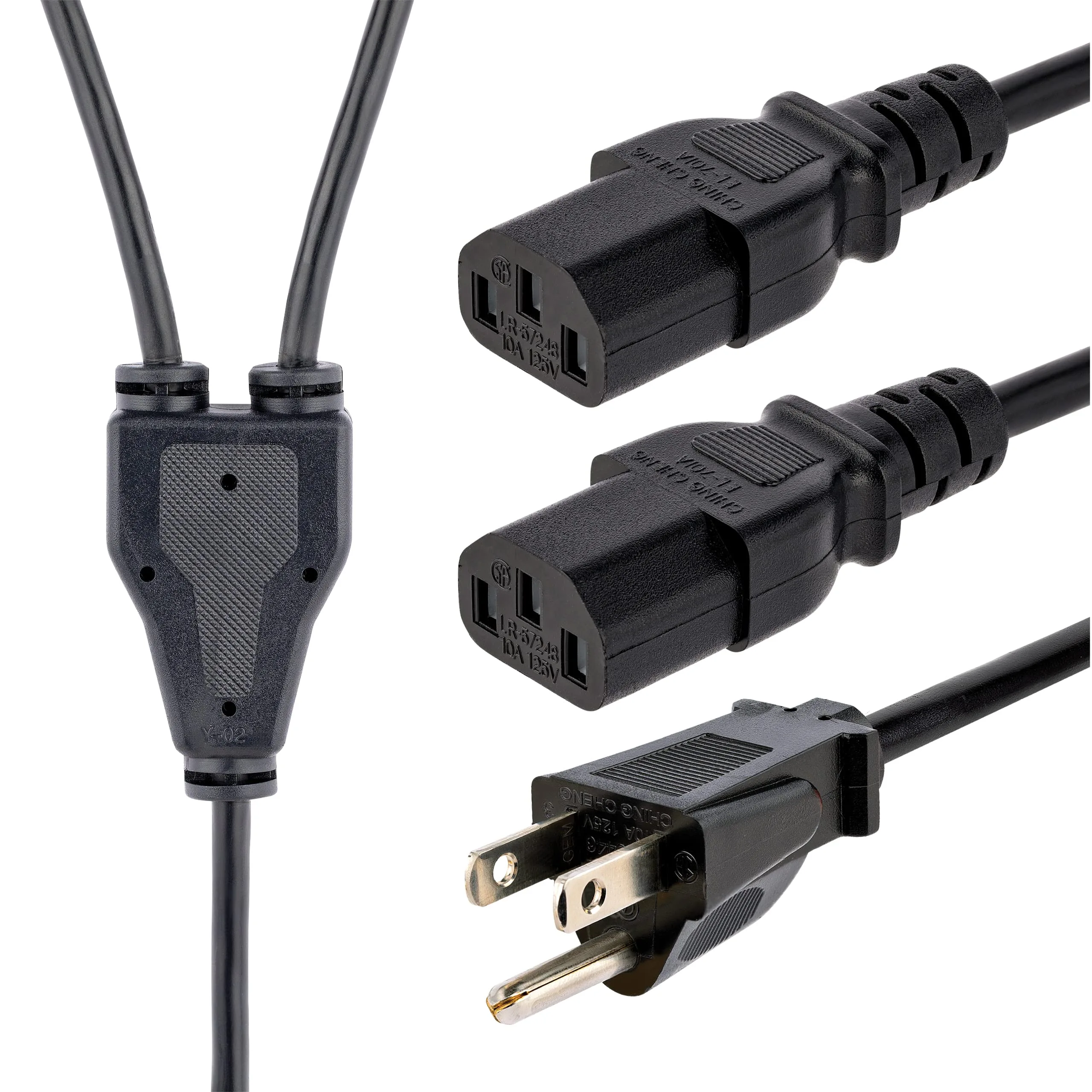 StarTech.com Computer Power Cord NEMA 5-15P to IEC C13 18AWG 125V 10A