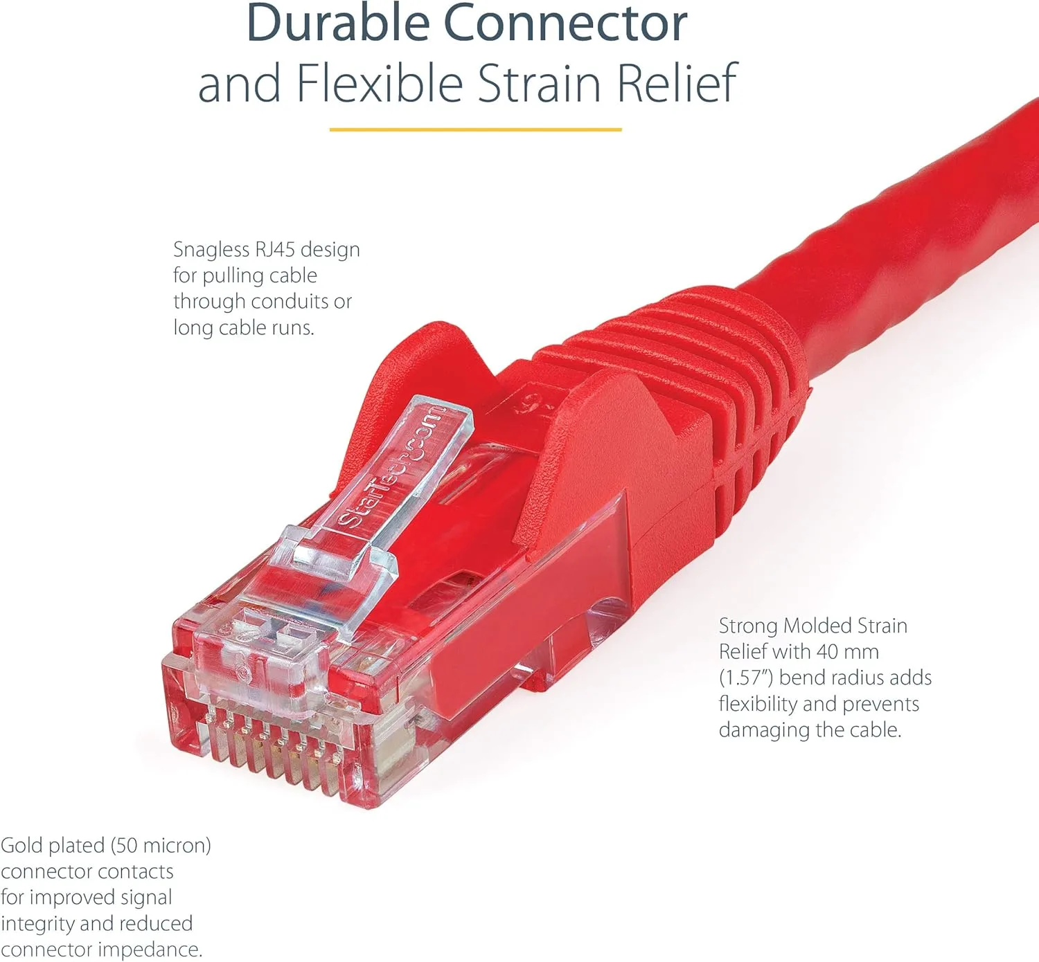 StarTech.com CAT6 Snagless RJ45 Ethernet Patch Cable
