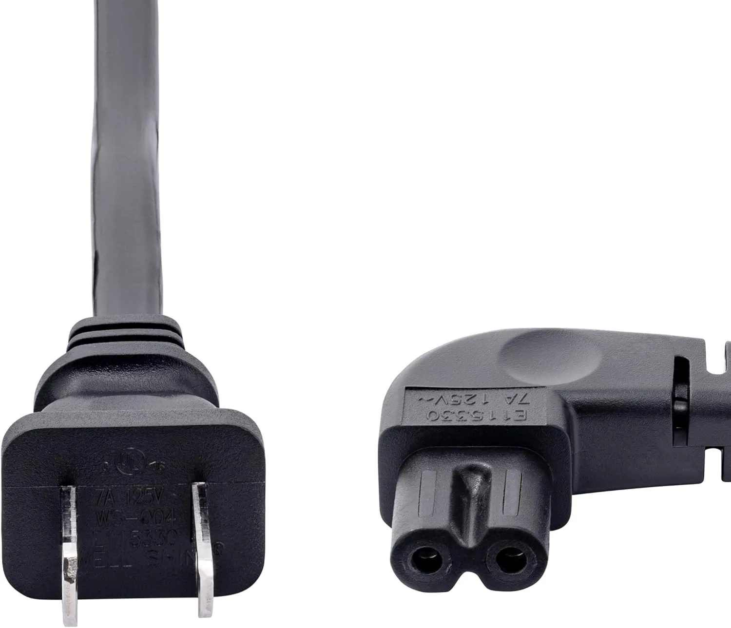 StarTech.com Laptop Power Cord NEMA 1-15P to Right Angle IEC C7, 18AWG, 7A 125V