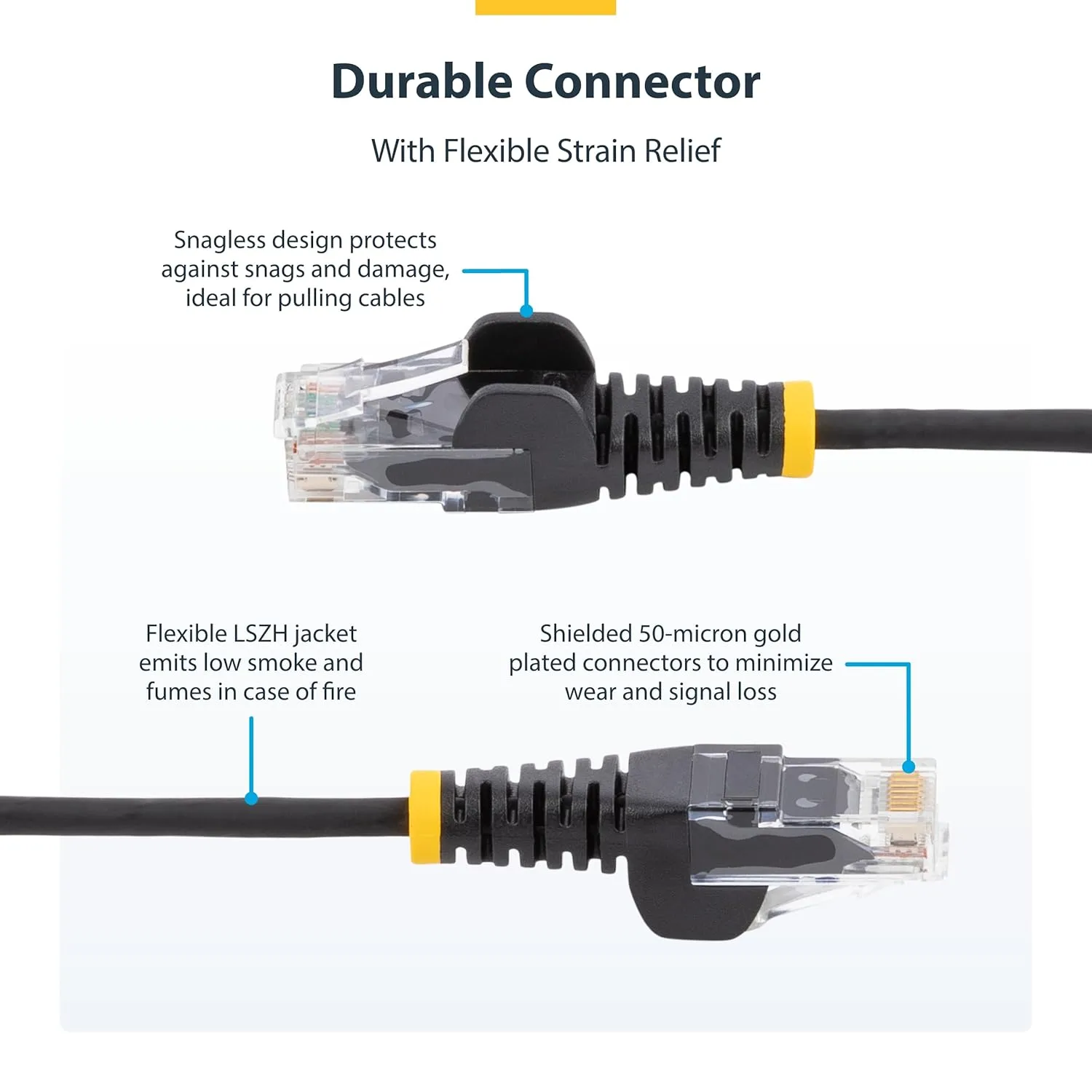 StarTech.com Slim CAT6 Patch Cable - Snagless RJ45 LSZH 28AWG