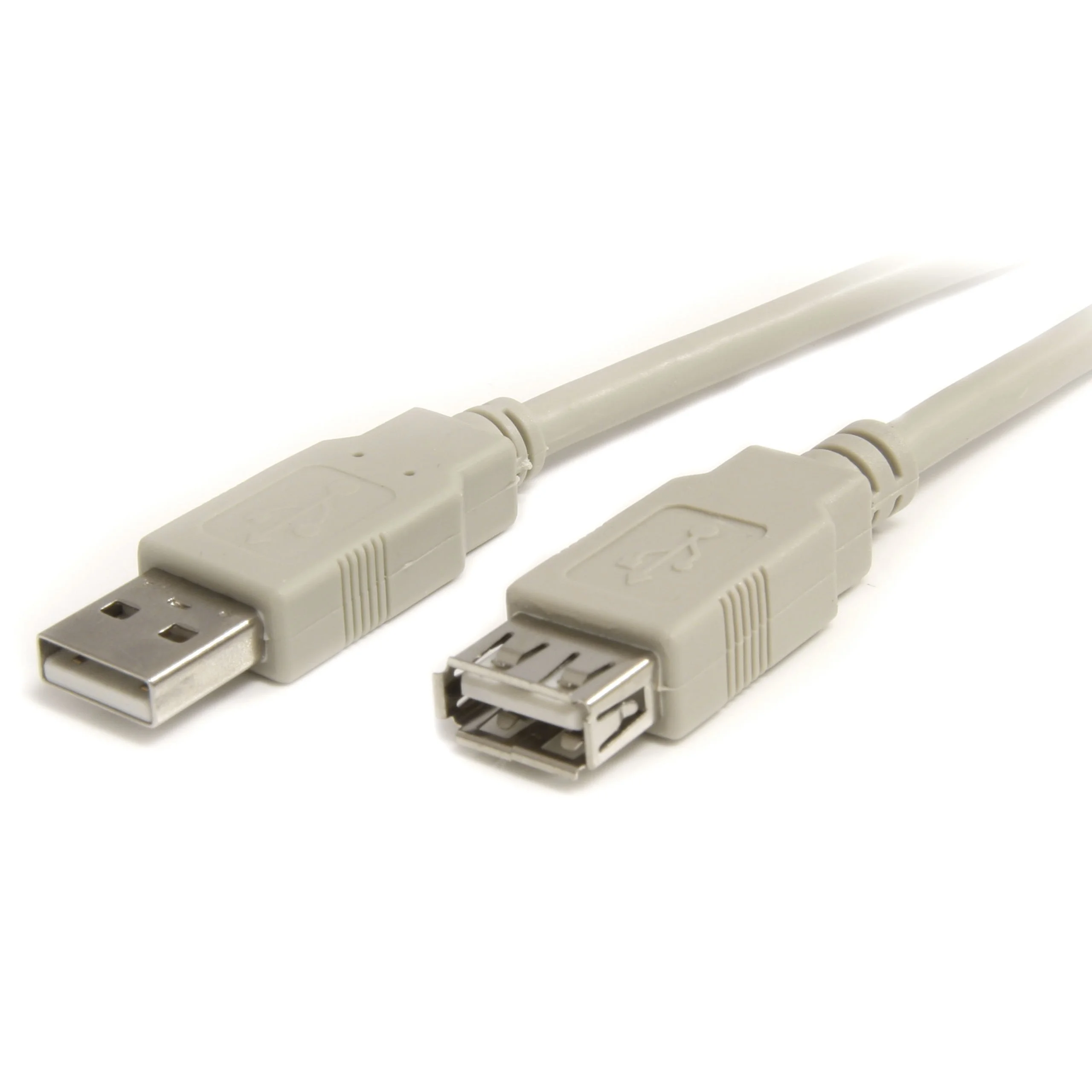 StarTech.com USB 2.0 Extension Cable A to A - USB extension cable - USB (M) to USB (F) - 10 ft - molded - beige (USBEXTAA10)