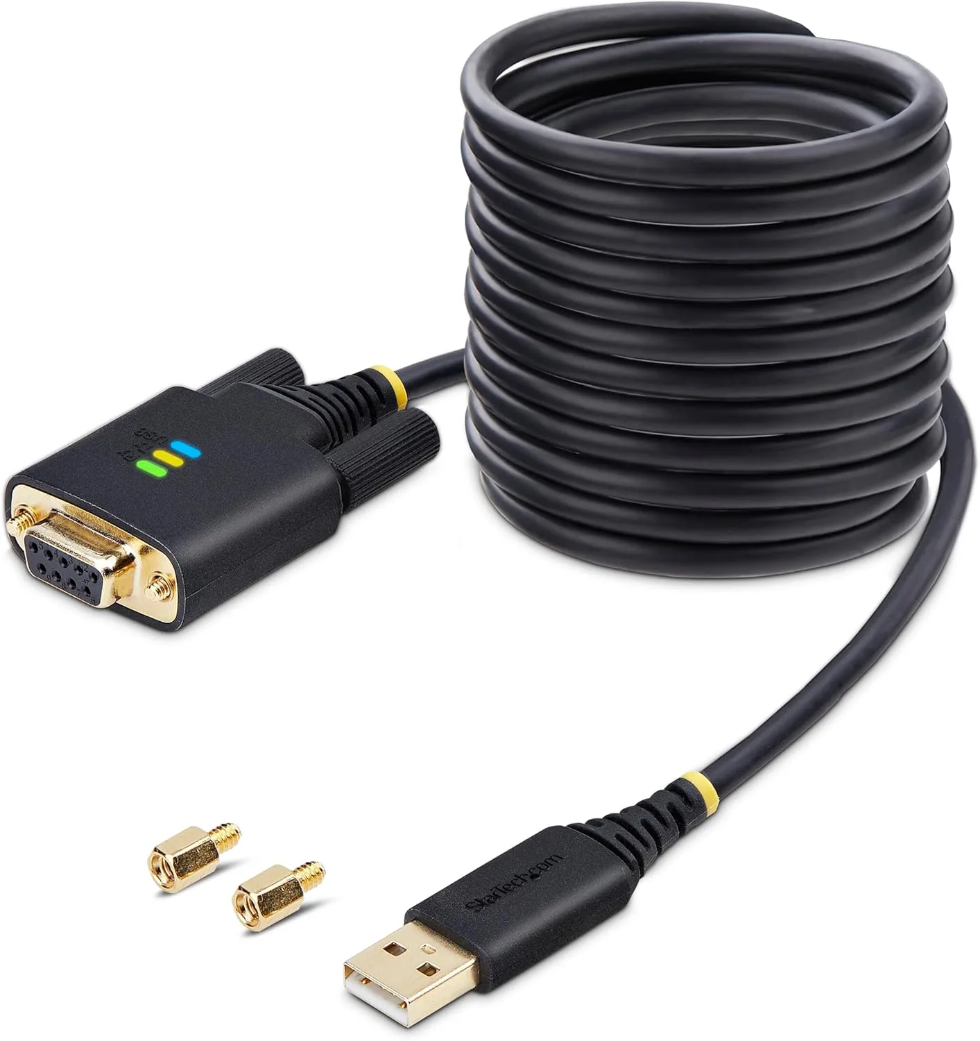 StarTech.com USB to Null Modem RS232 Serial Adapter Cable (USB-A to DB9) - FTDI, COM Retention