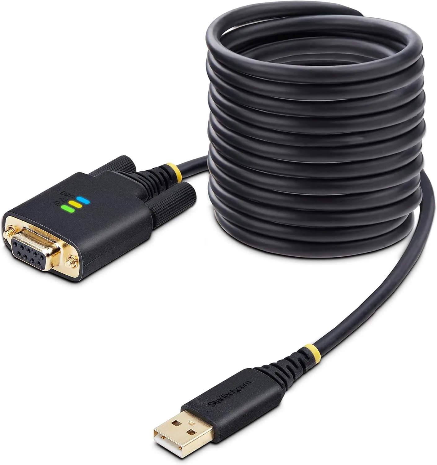 StarTech.com USB to Null Modem RS232 Serial Adapter Cable (USB-A to DB9) - FTDI, COM Retention