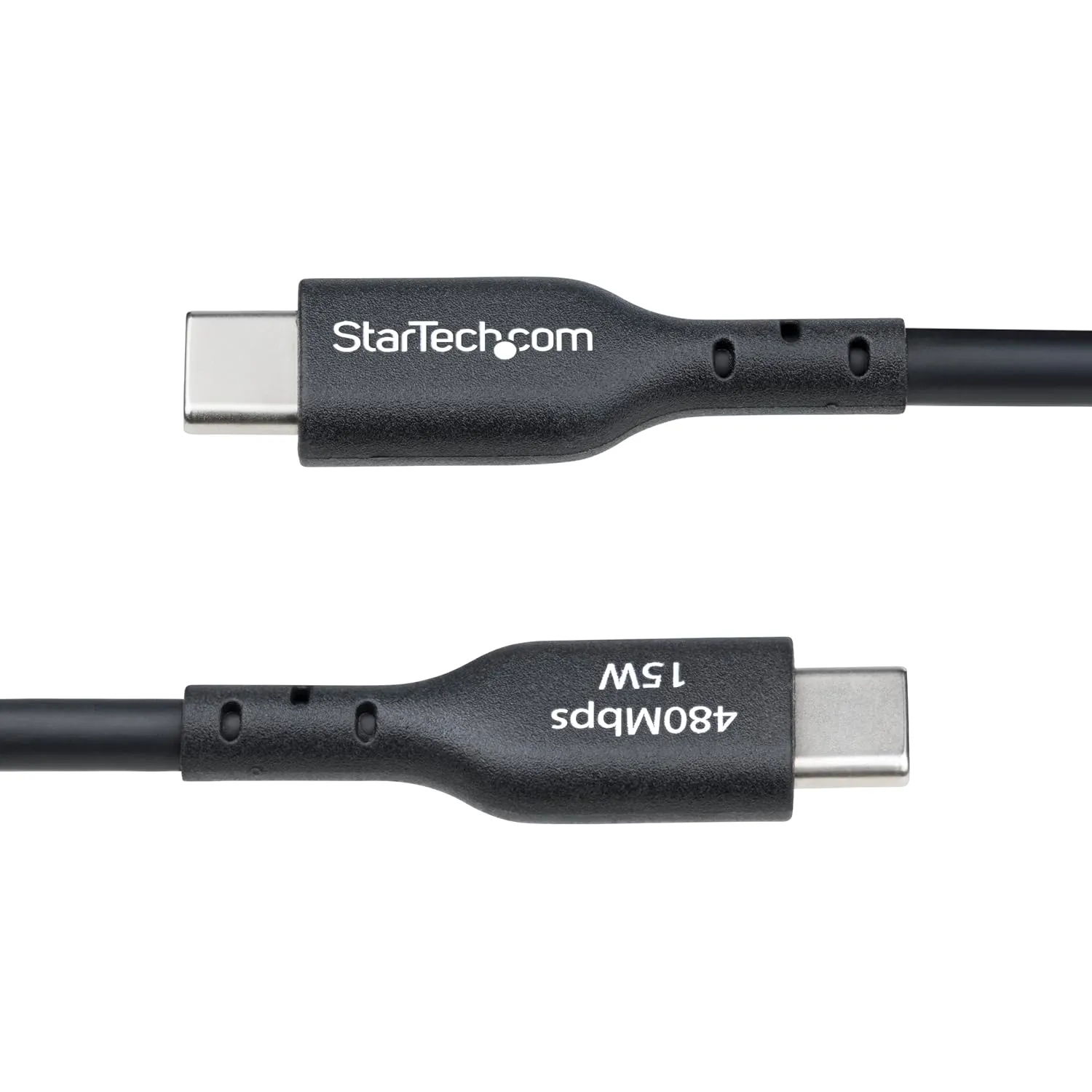 StarTech.com 10ft (3m) USB-A to USB-C Charging Cable, Charge & Sync, 3A, USB 2.0, TPE Jacket, Black USB Charging Cord