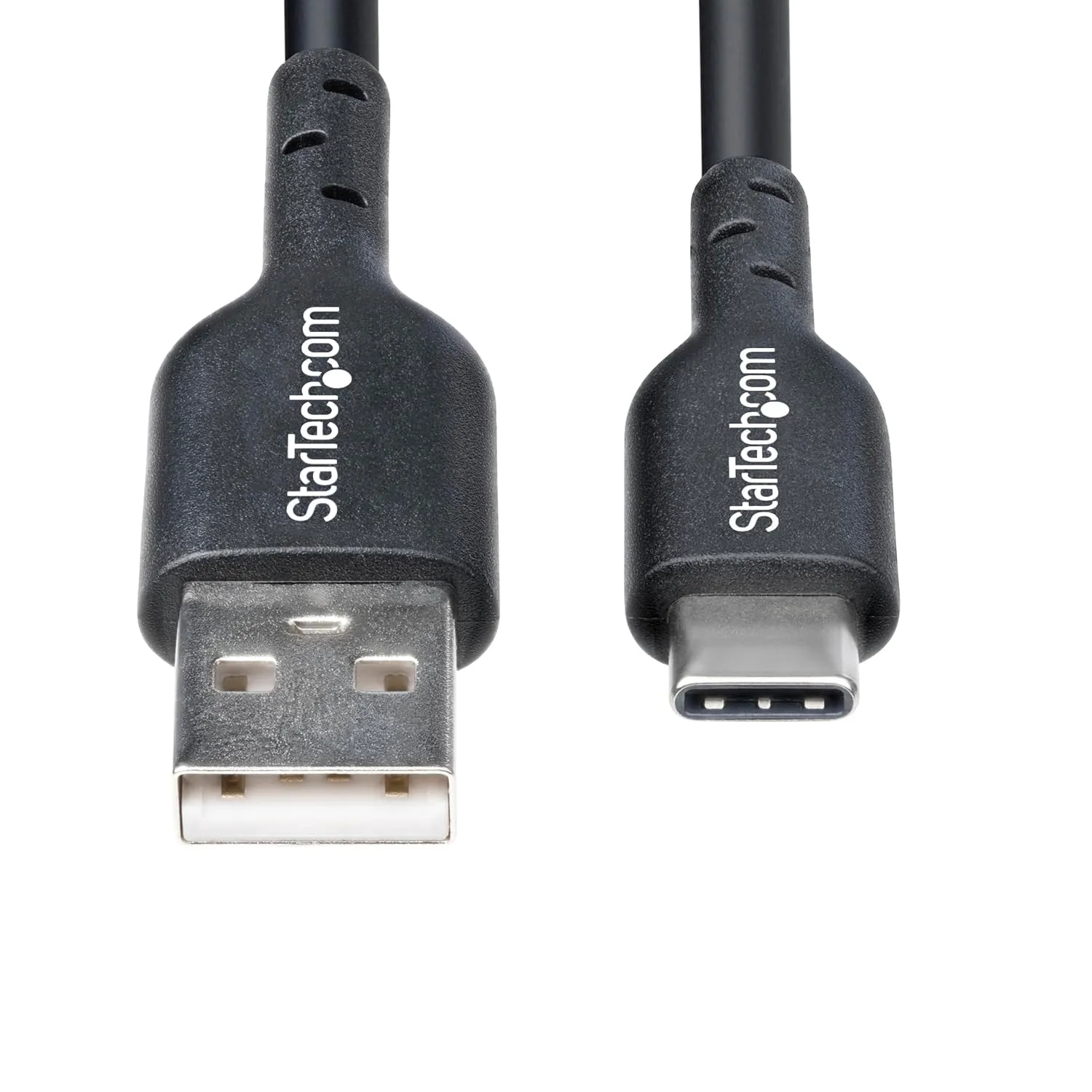 StarTech.com 10ft (3m) USB-A to USB-C Charging Cable, Charge & Sync, 3A, USB 2.0, TPE Jacket, Black USB Charging Cord