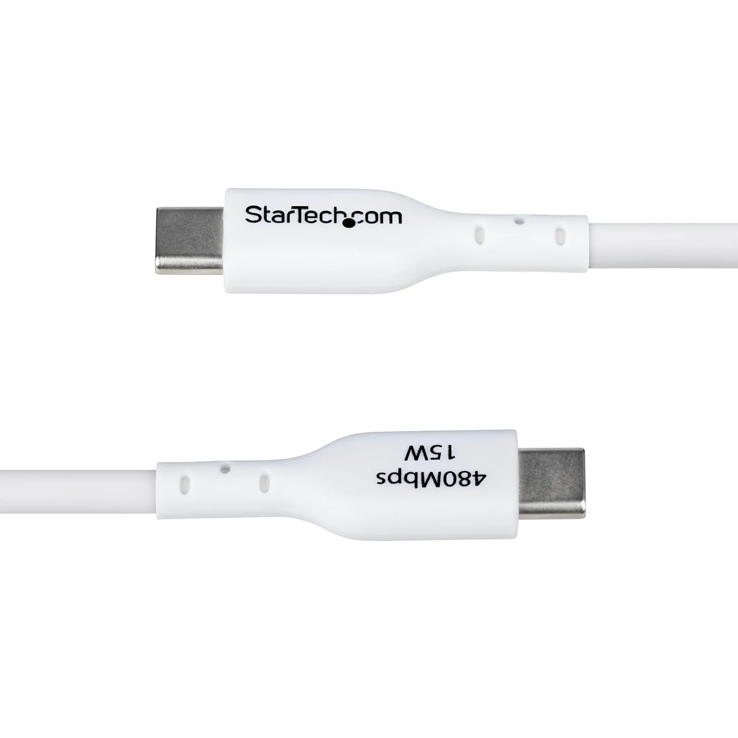 StarTech.com 10ft (3m) USB-A to USB-C Charging Cable, Charge & Sync, 3A, USB 2.0, TPE Jacket, White USB Charging Cord