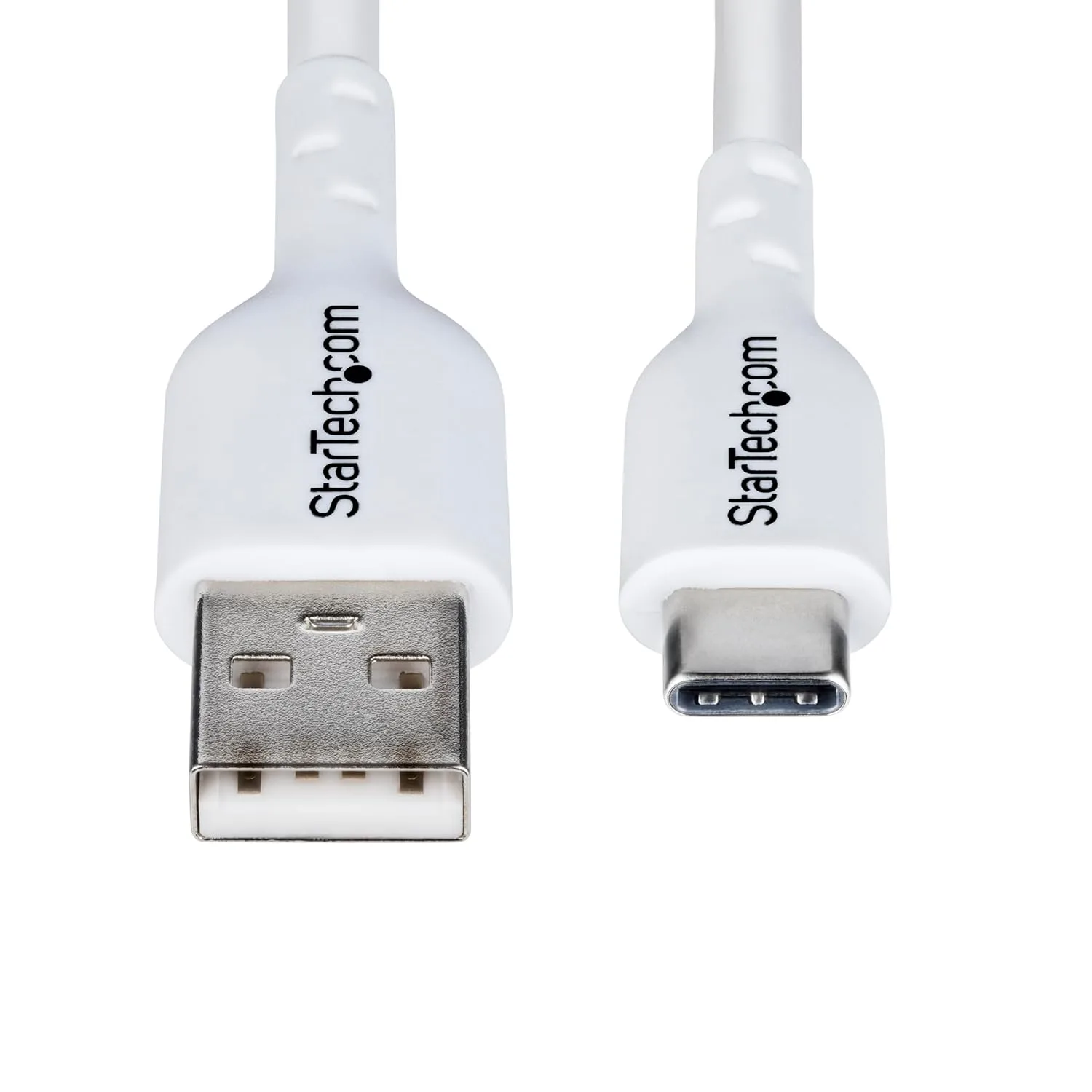 StarTech.com 10ft (3m) USB-A to USB-C Charging Cable, Charge & Sync, 3A, USB 2.0, TPE Jacket, White USB Charging Cord