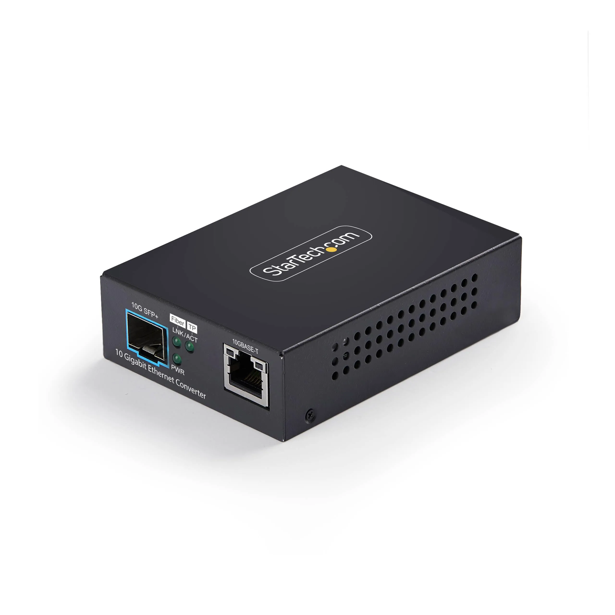 StarTech 10GbE SFP+ Fiber Media Converter, 10 Gigabit Ethernet RJ-45 to 10GBASE-X SFP+