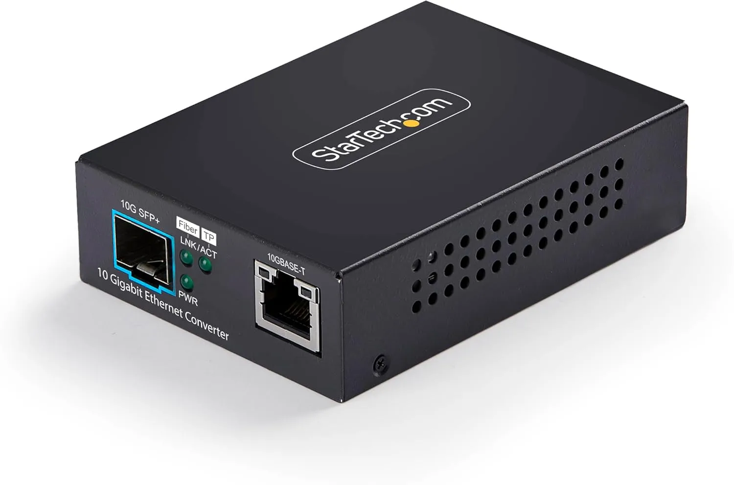 StarTech 10GbE SFP+ Fiber Media Converter, 10 Gigabit Ethernet RJ-45 to 10GBASE-X SFP+
