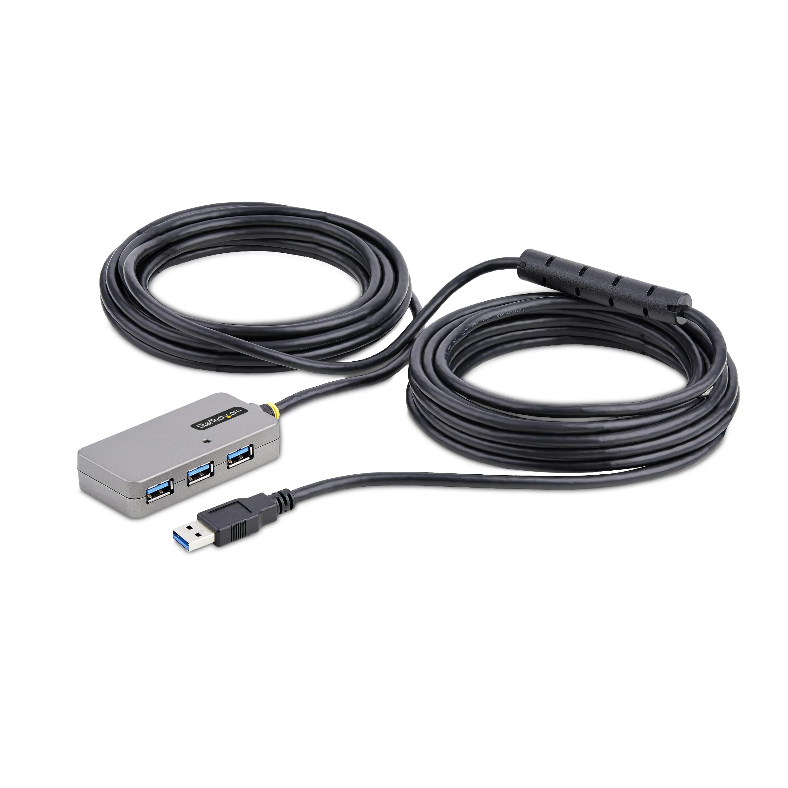 StarTech.com USB Extender Hub, 10m USB 3.0 Extension Cable w/ 4-Port USB-A Hub, Active/Bus Powered USB Repeater Cable