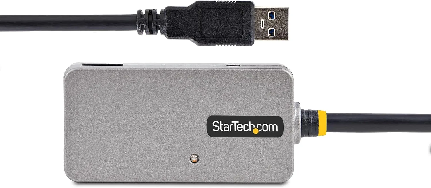 StarTech.com USB Extender Hub, 10m USB 3.0 Extension Cable w/ 4-Port USB-A Hub, Active/Bus Powered USB Repeater Cable