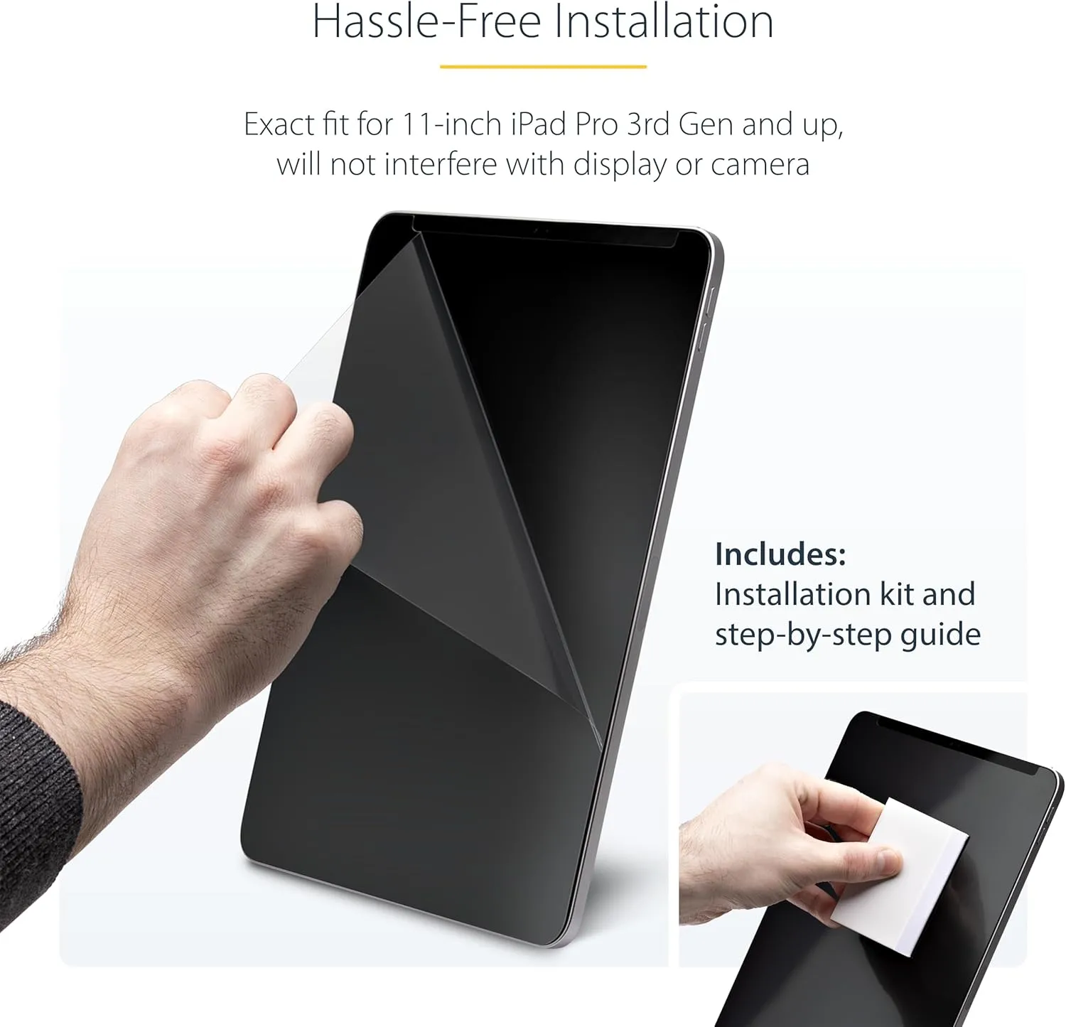 StarTech.com 4-Way Privacy Screen for iPad Pro, Portrait/Landscape, Touch-Enabled, +/- 30° View