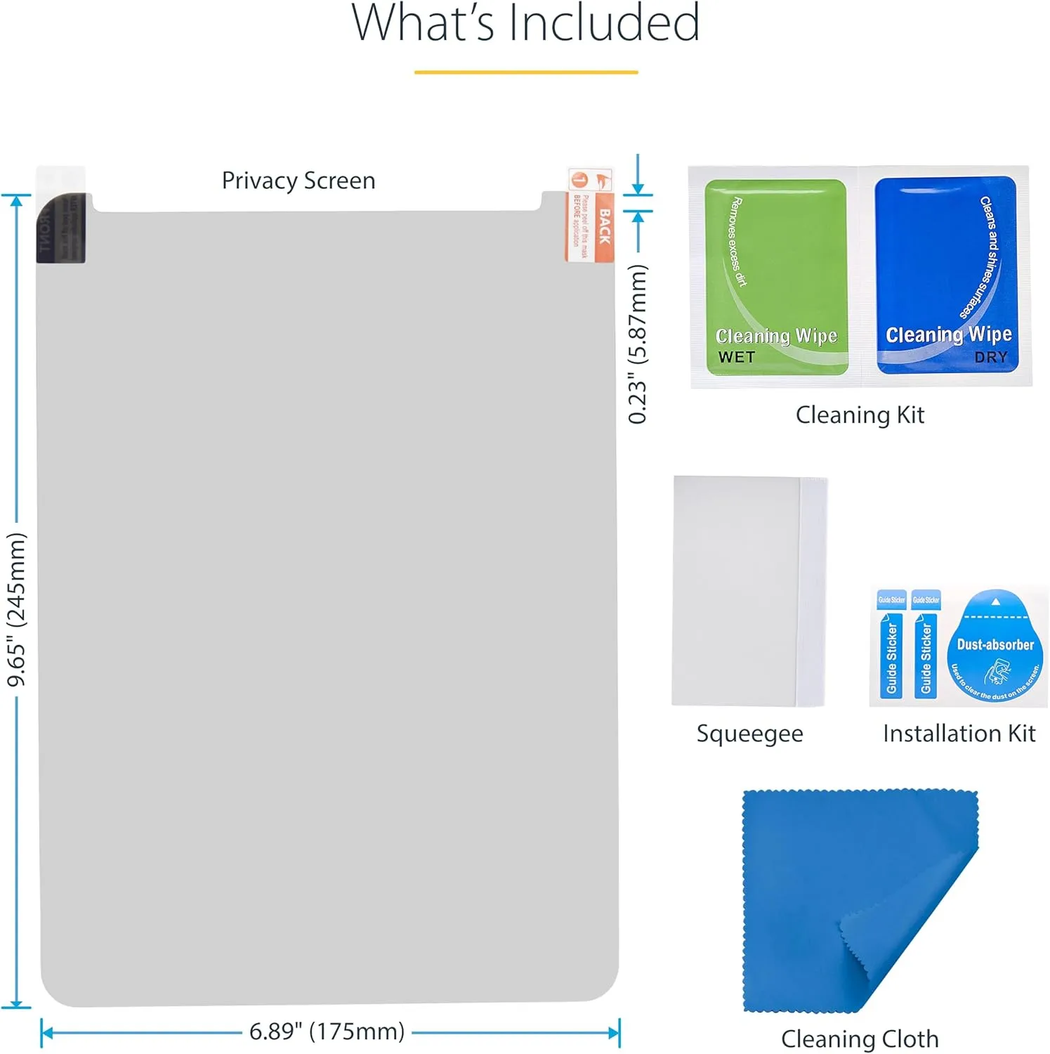 StarTech.com 4-Way Privacy Screen for iPad Pro, Portrait/Landscape, Touch-Enabled, +/- 30° View