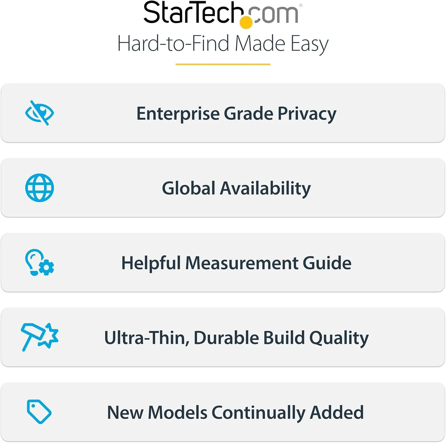 StarTech.com Hanging Acrylic Monitor Privacy Screen 16:9 ±30°