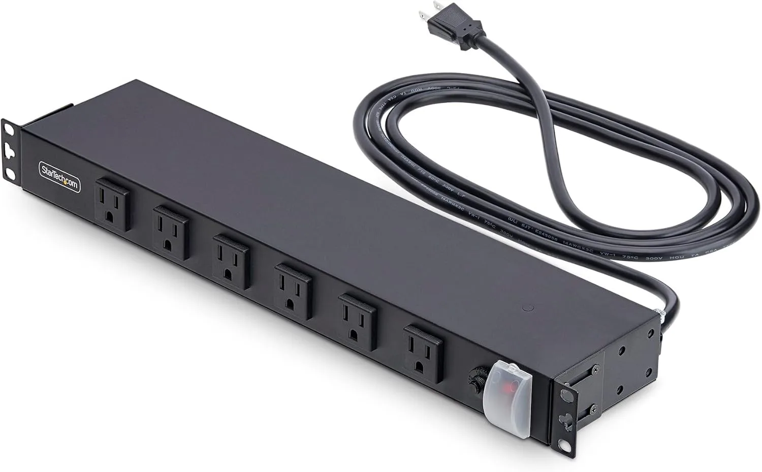 StarTech.com 12-Outlet Rackmount PDU, 1U Server Power Strip, Wide-Spaced Right-Angle Ports, Mounted Power Distribution Unit