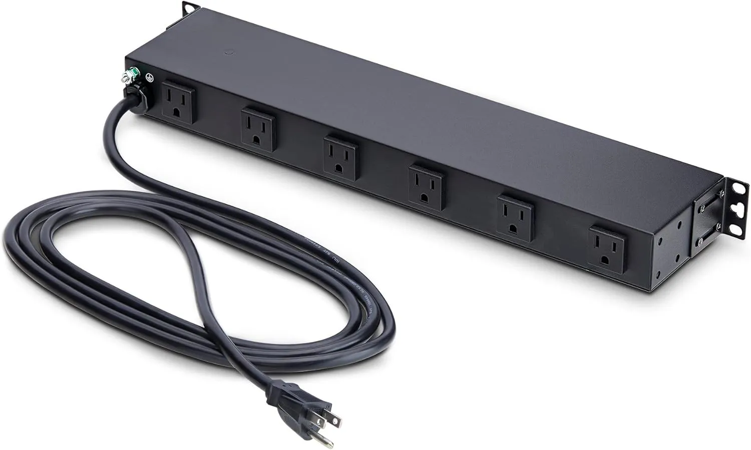 StarTech.com 12-Outlet Rackmount PDU, 1U Server Power Strip, Wide-Spaced Right-Angle Ports, Mounted Power Distribution Unit
