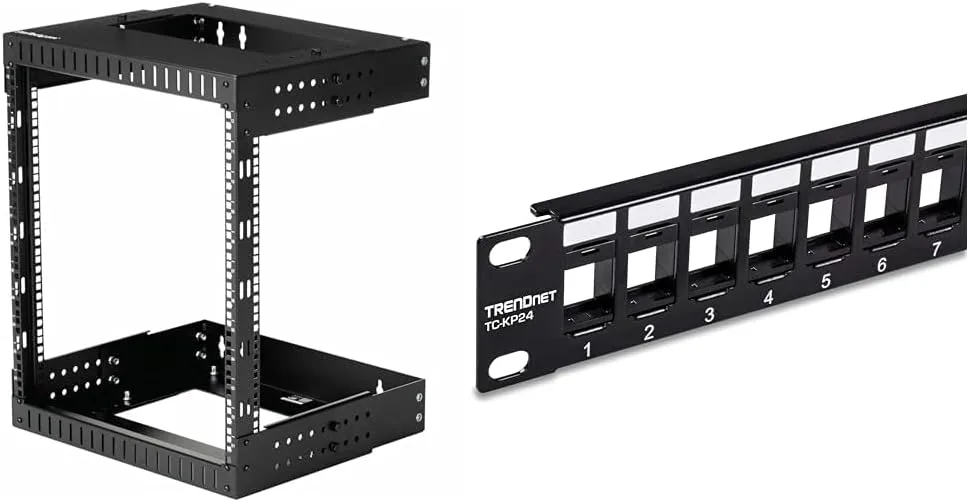 StarTech.com 2-Post 19" Open-Frame Wall Mount Network Rack with Adjustable Depth