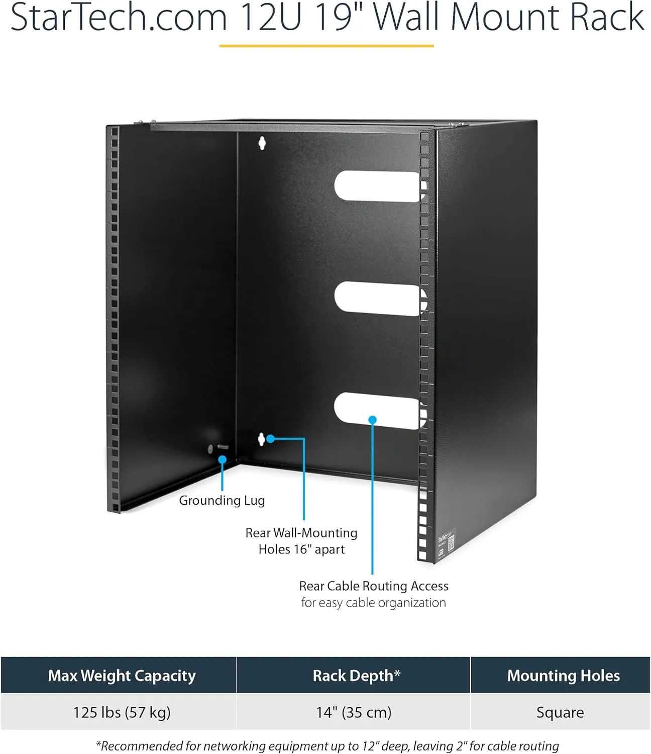 StarTech.com 19" Wall Mount Patch Panel Rack Bracket