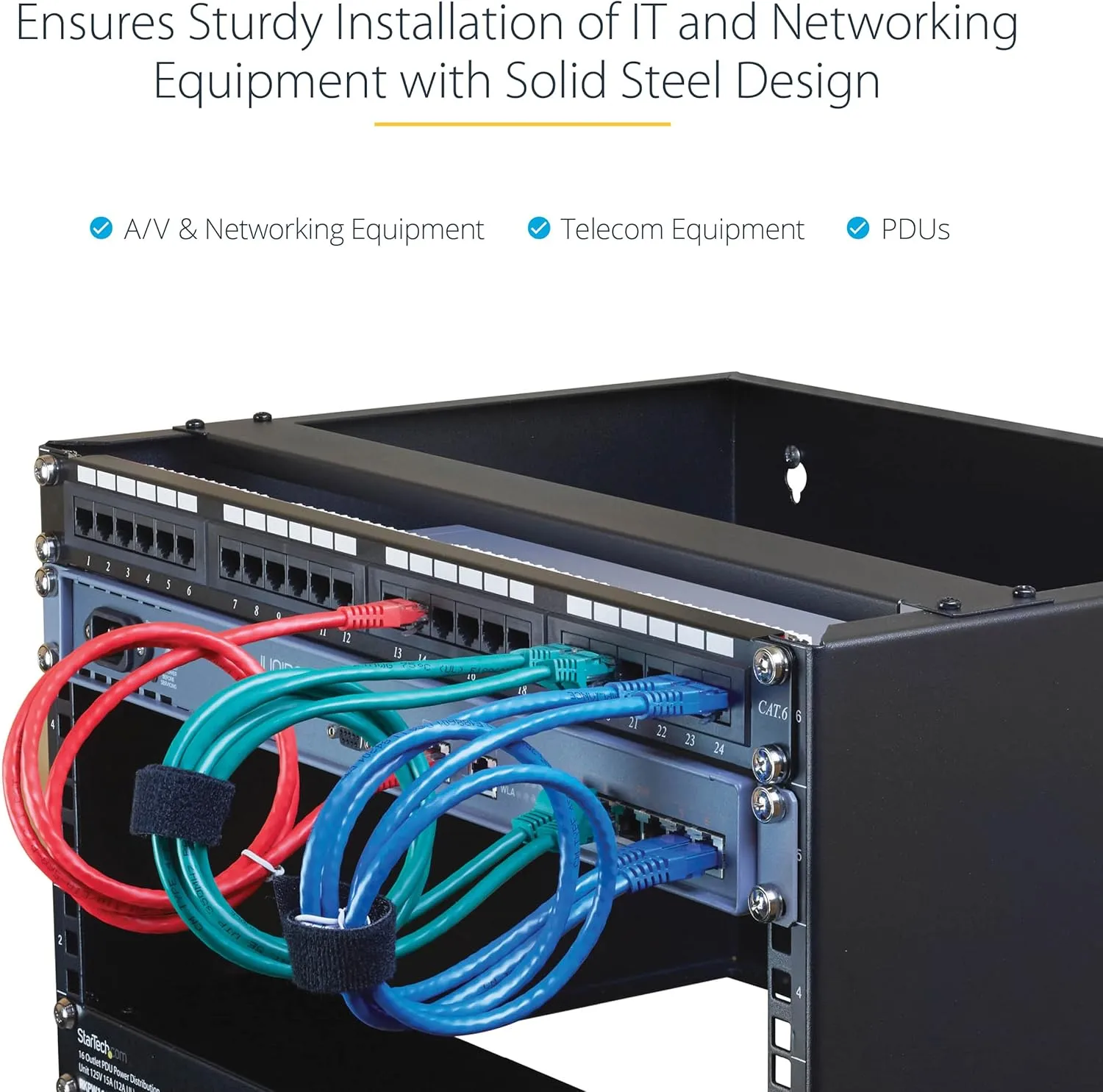 StarTech.com 19" Wall Mount Patch Panel Rack Bracket