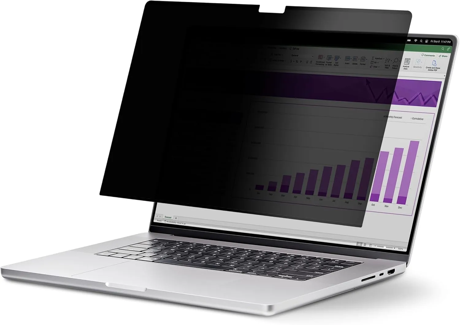 StarTech.com 15.6-inch 16:10 Flip-Up Privacy Screen with Touch, Laptop Security Shield, Anti-Glare Blue Light Filter