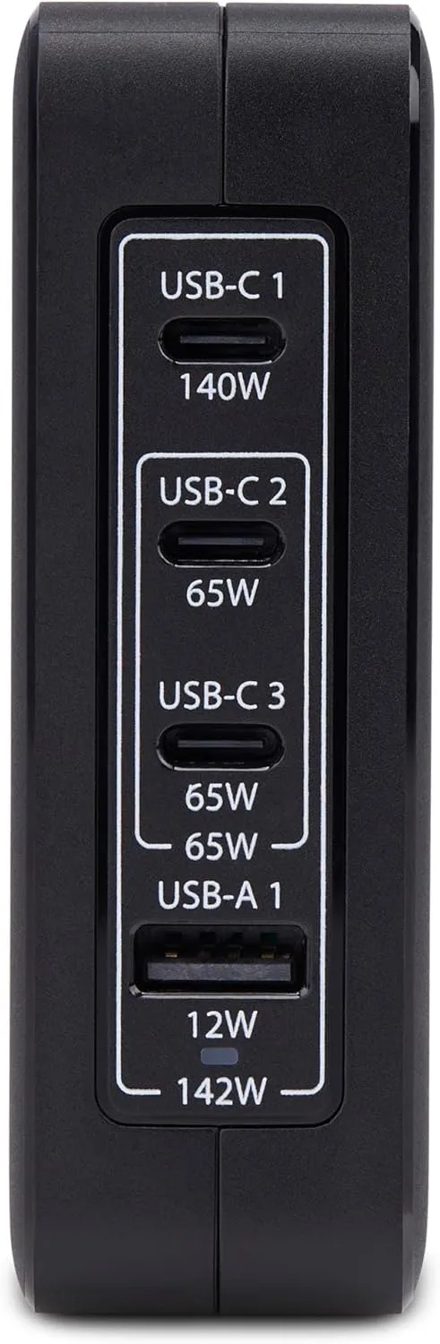 StarTech.com 140W USB-C Wall Charger, 3X USB-C/1x USB-A, PD 3.1 GaN Power Adapter for MacBook, Dell XPS/Inspiron/Precision