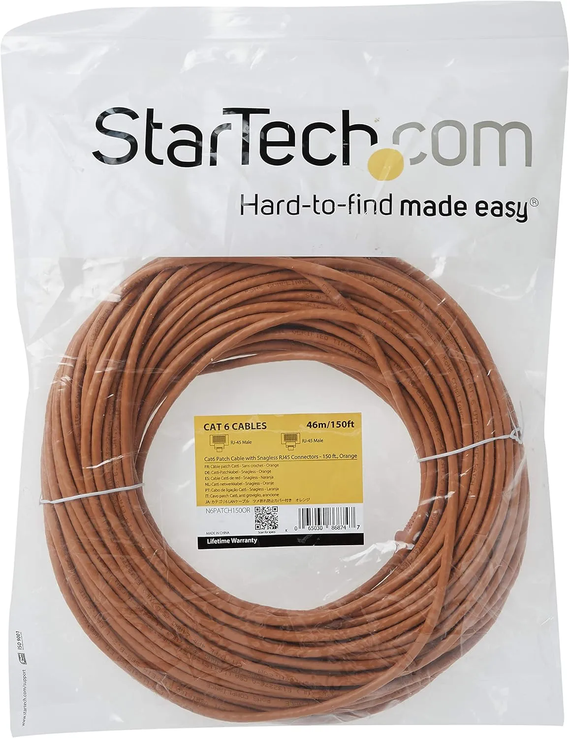 StarTech.com CAT6 Snagless RJ45 Ethernet Patch Cable