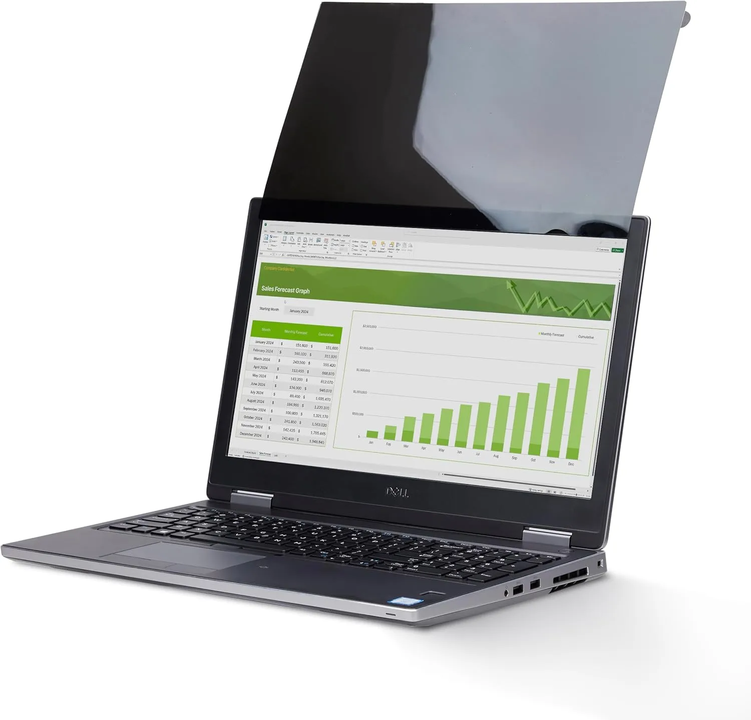 StarTech.com 15.6-inch 16:9 Flip-Up Privacy Screen with Touch, Laptop Security Shield, Anti-Glare Blue Light Filter
