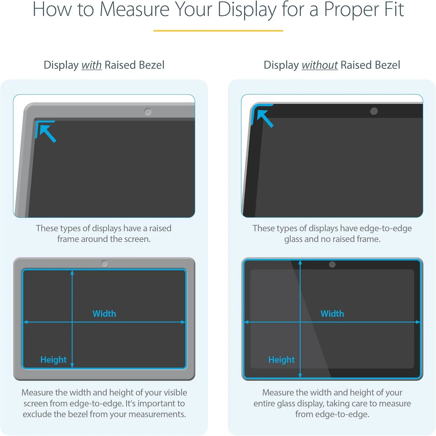 StarTech.com Laptop Privacy Screen for 15.6" Notebook - Magnetic Removable Laptop Display Security Filter