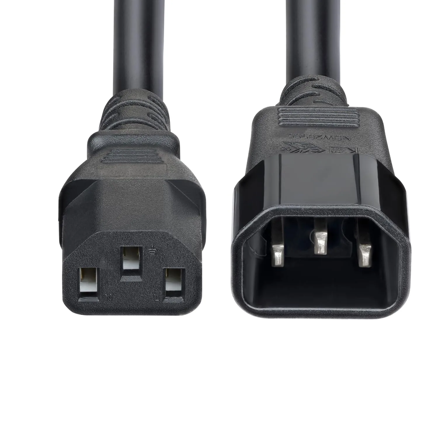StarTech.com 15ft (4.5m) Power Extension Cord, C14 to C13, 15A 250V, 14AWG, AC Power Cable for PDU/Power Supply, UL Listed