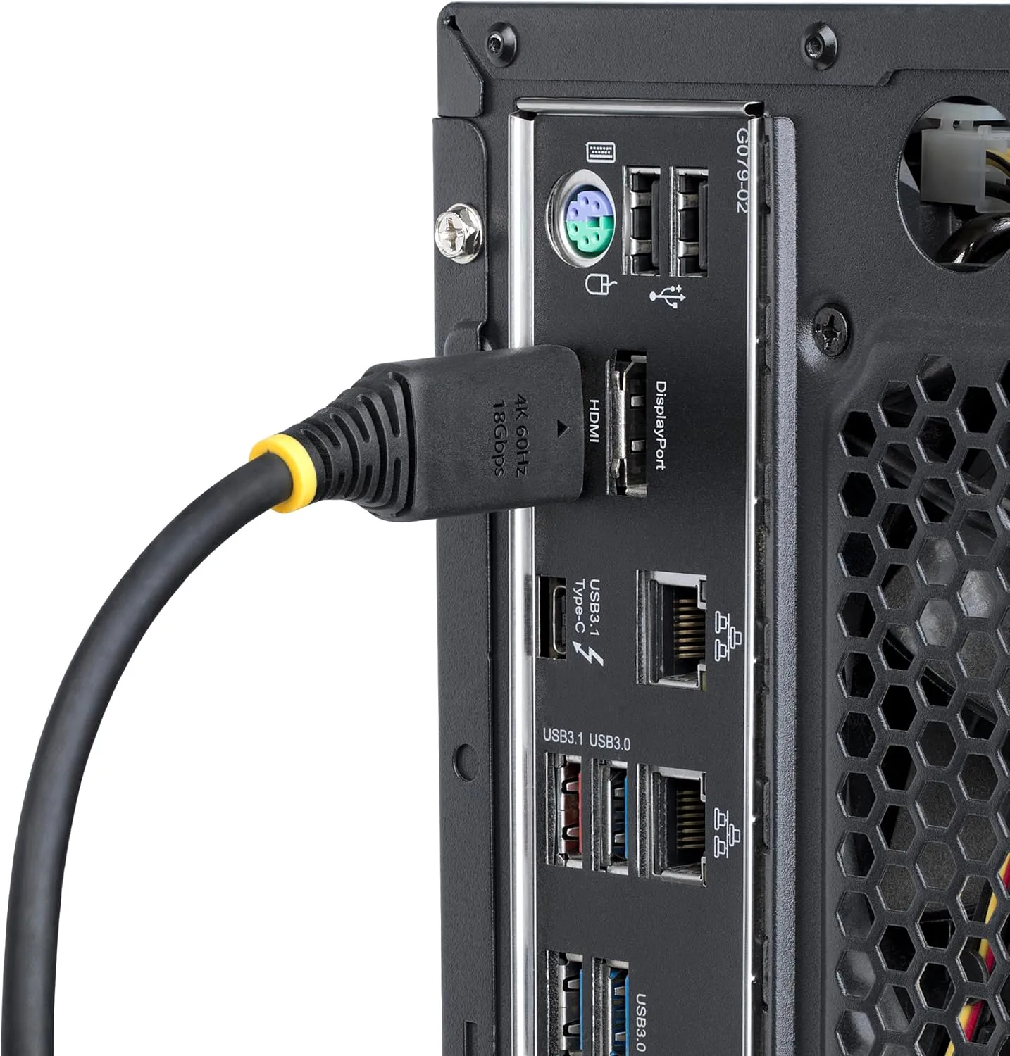 StarTech.com 3ft (0.9m) High Speed HDMI Cable with Gripping Connectors, 4K 60Hz/1440p 144Hz, 18Gbps - Cord, TPE Jacket