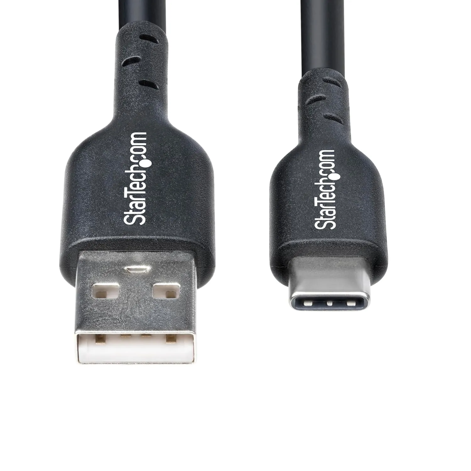 StarTech.com 15ft (4.5m) USB-A to USB-C Charging Cable, Charge & Sync, 3A, USB 2.0, TPE Jacket, Black USB Charging Cord