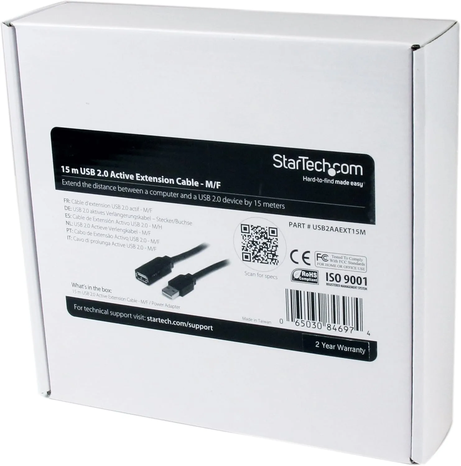 StarTech.com Active USB Type-A Extension Cable - M/F