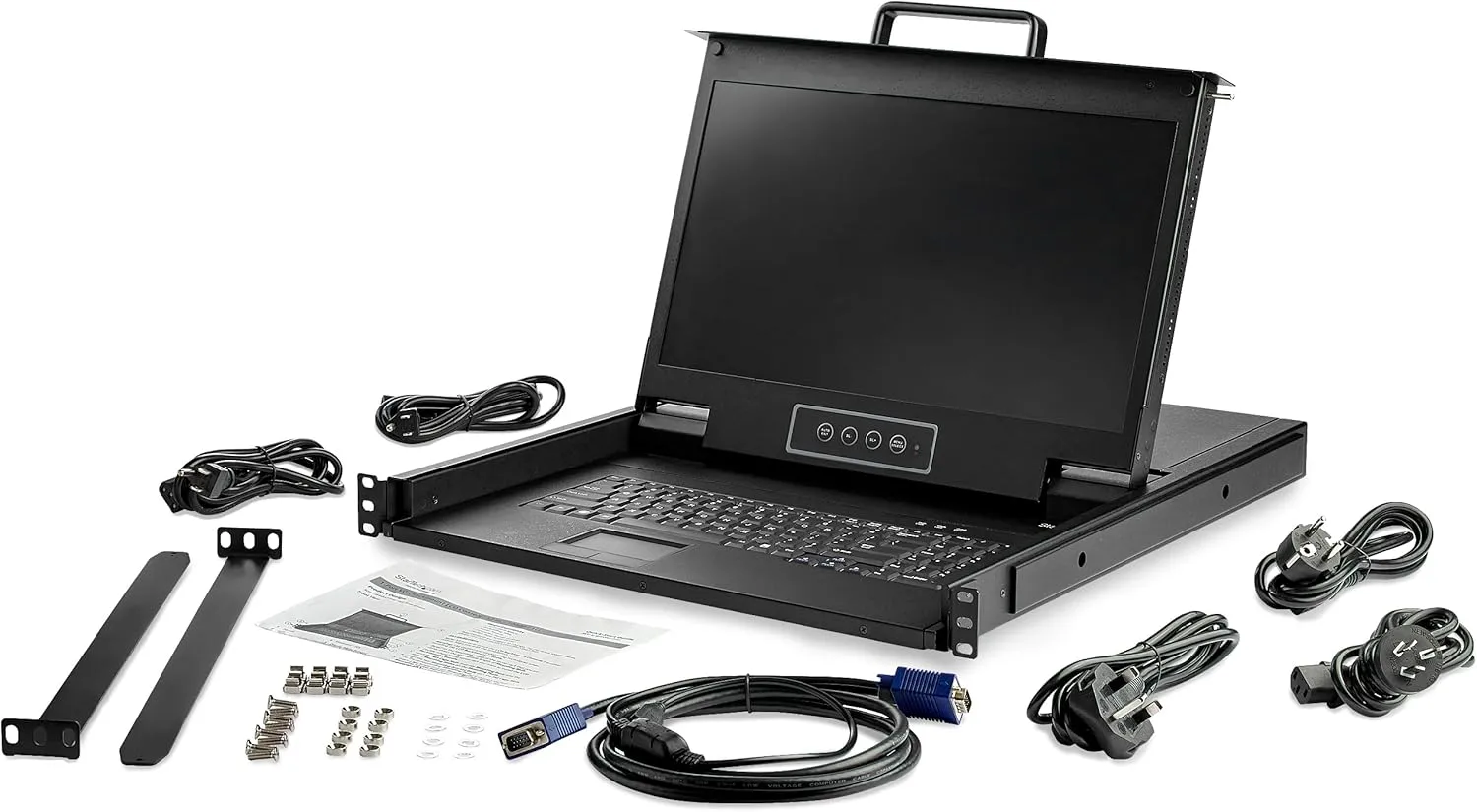 StarTech.com 17.3in HD Rackmount KVM Console - Single Port VGA, 1080p