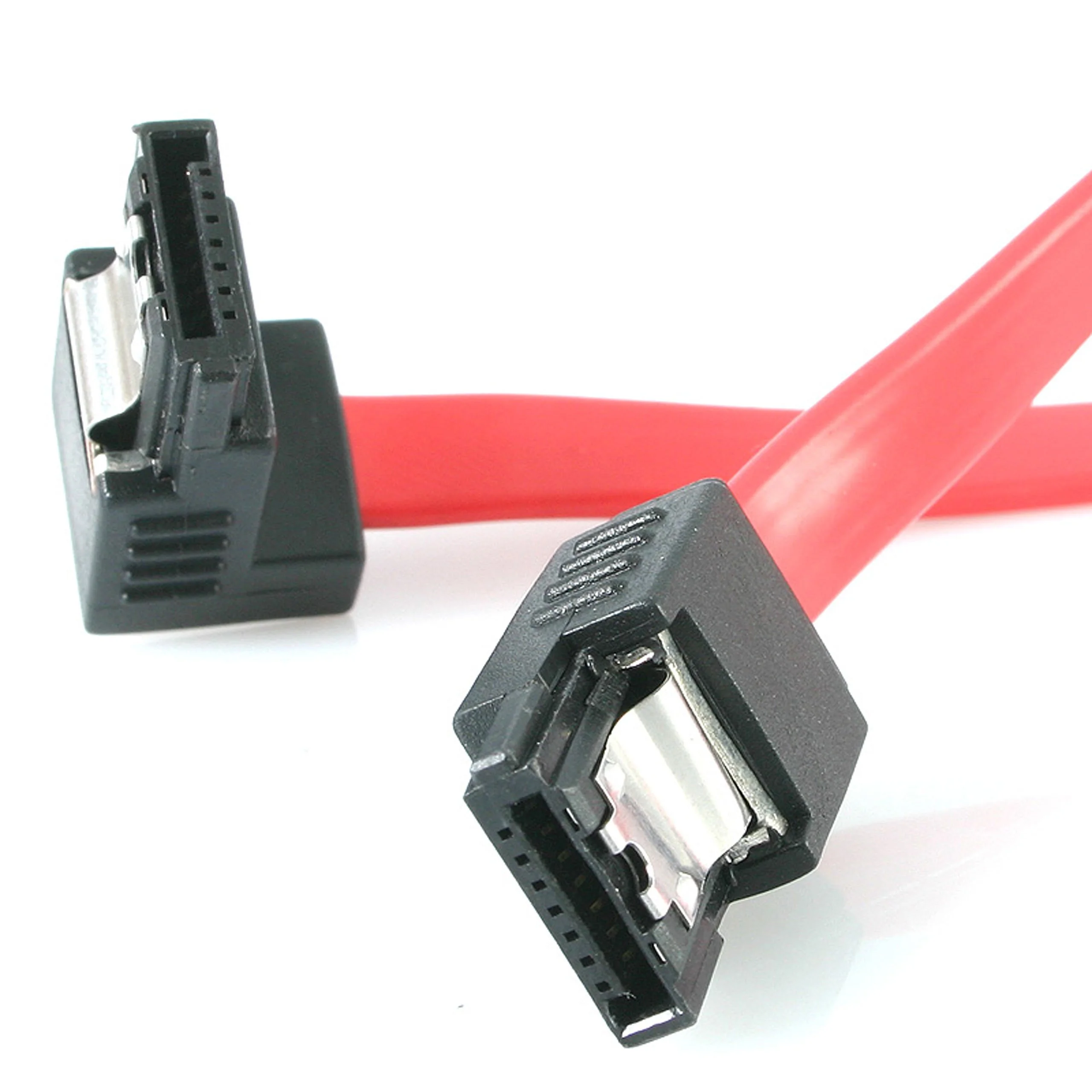StarTech.com 18in Latching Right Angle SATA Cable - SATA 6Gbps - LSATA18RA1