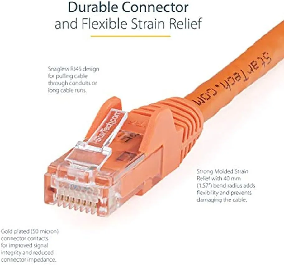 StarTech.com CAT6 Snagless RJ45 Ethernet Patch Cable