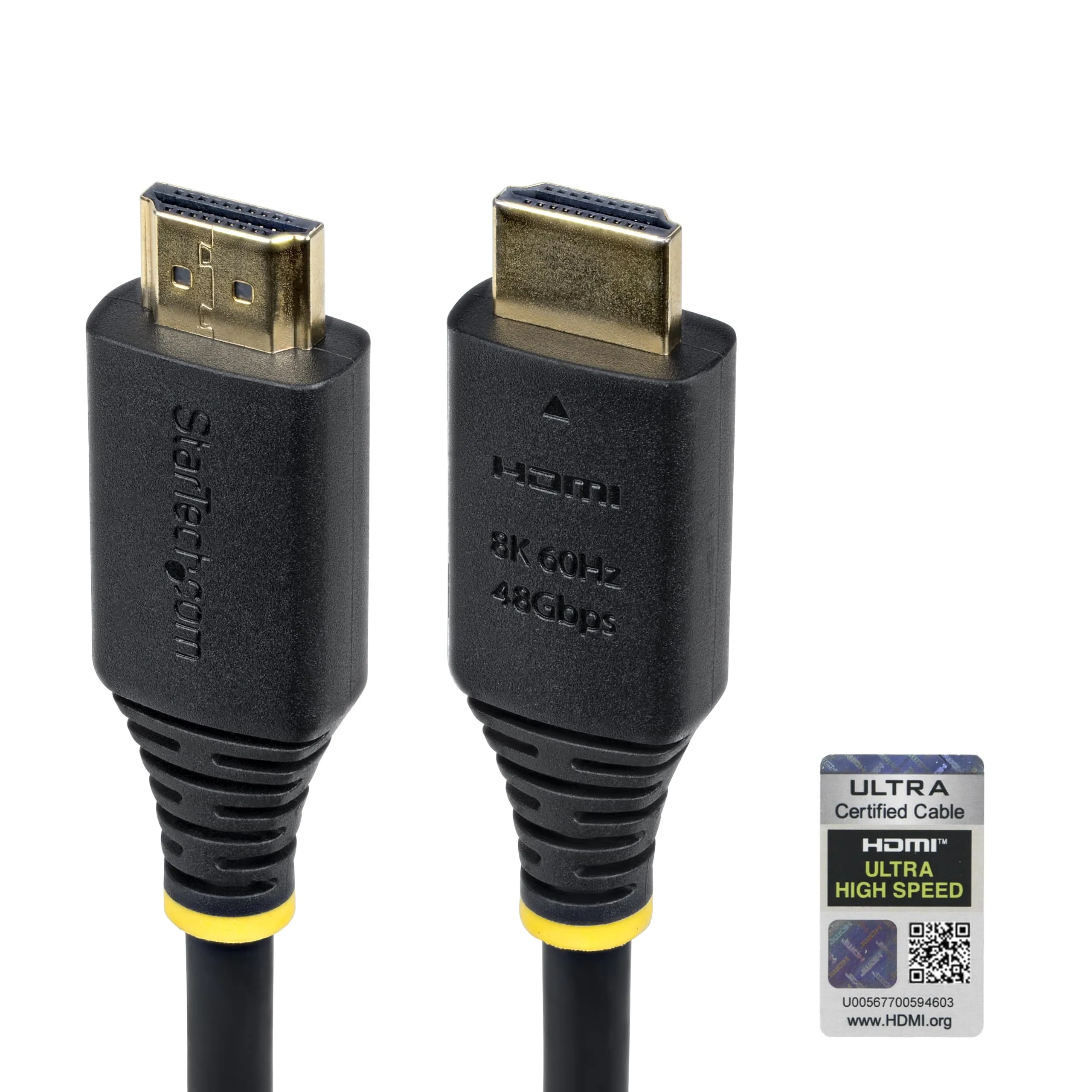 StarTech.com 1m (3ft) Certified Ultra High Speed HDMI Cable, 8K 60Hz/4K 120Hz, HDMI 2.1 Cord with HDR10+ / eARC, 48Gbps