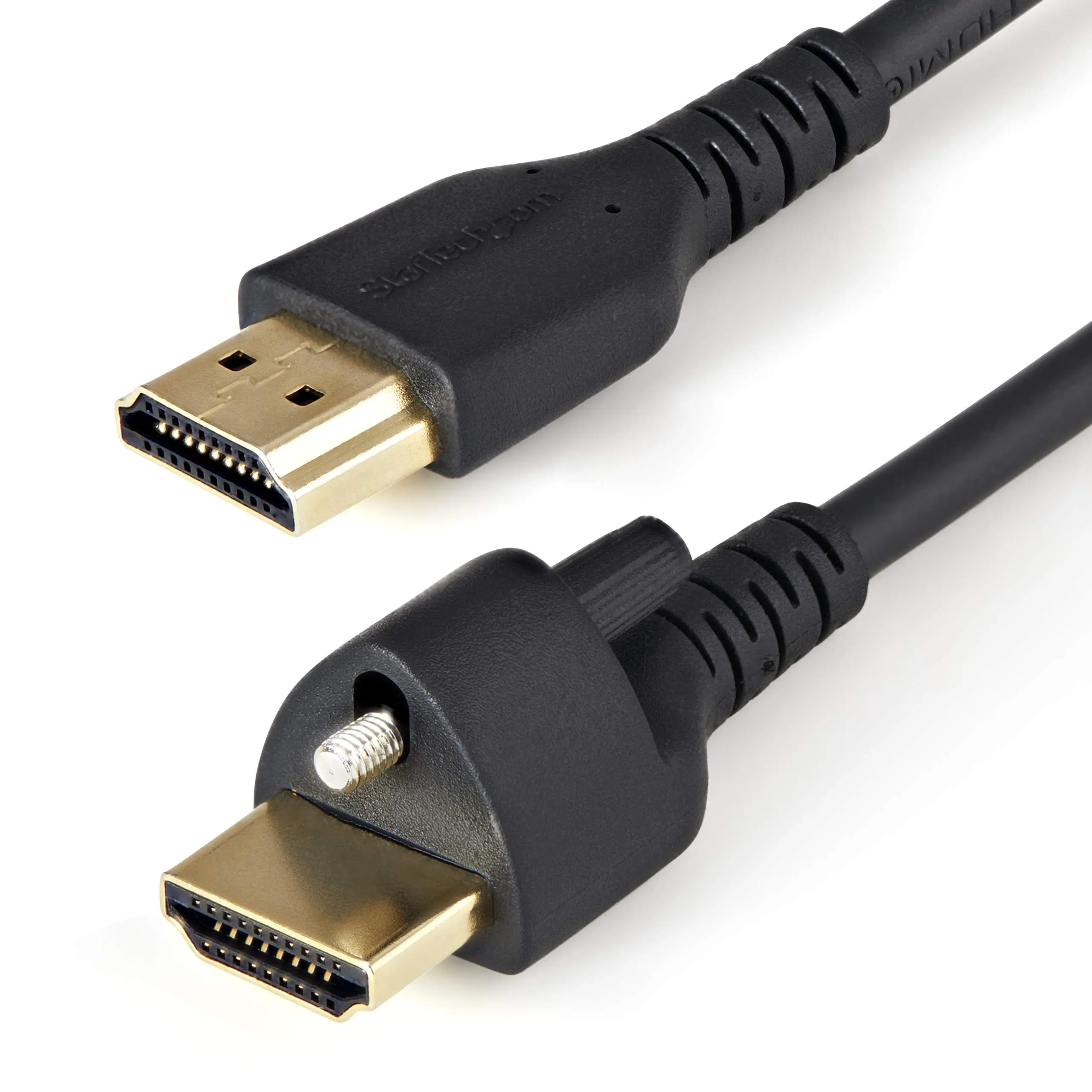 StarTech.com 1m(3ft) HDMI Cable with Locking Screw - 4K 60Hz HDR - High Speed HDMI 2.0 Monitor Cable with Locking Screw