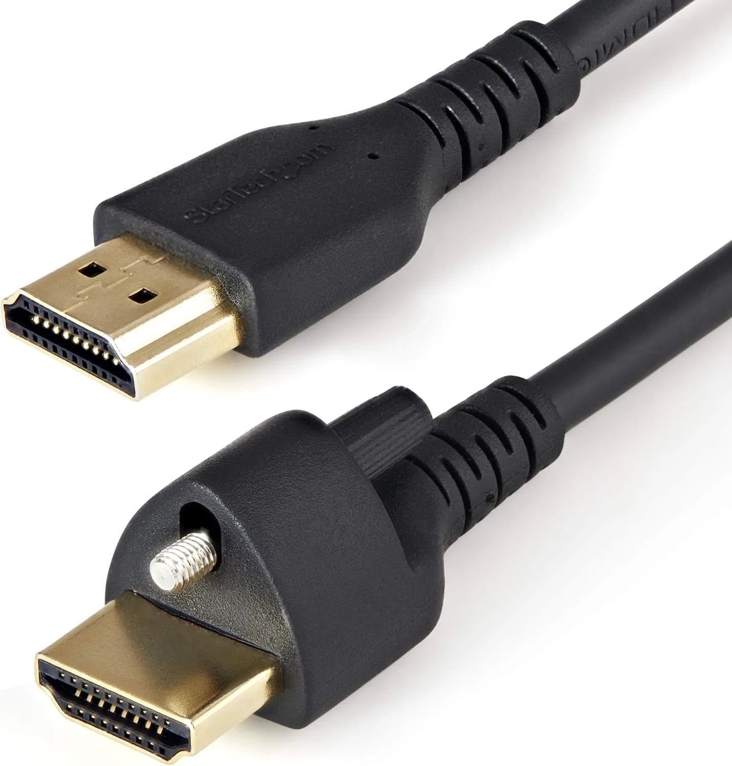 StarTech.com 1m(3ft) HDMI Cable with Locking Screw - 4K 60Hz HDR - High Speed HDMI 2.0 Monitor Cable with Locking Screw