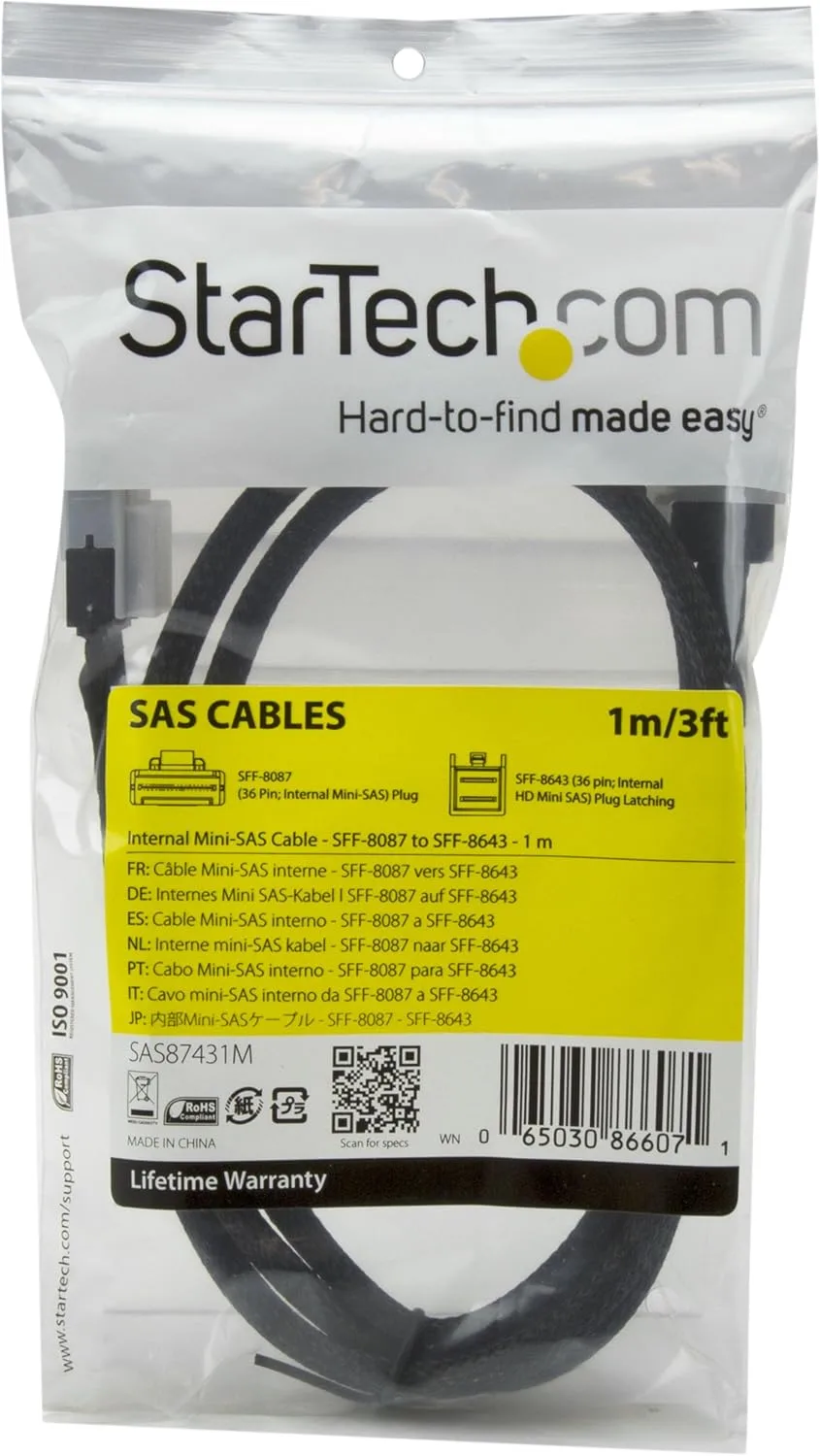 StarTech.com 1m Internal Mini-SAS Cable