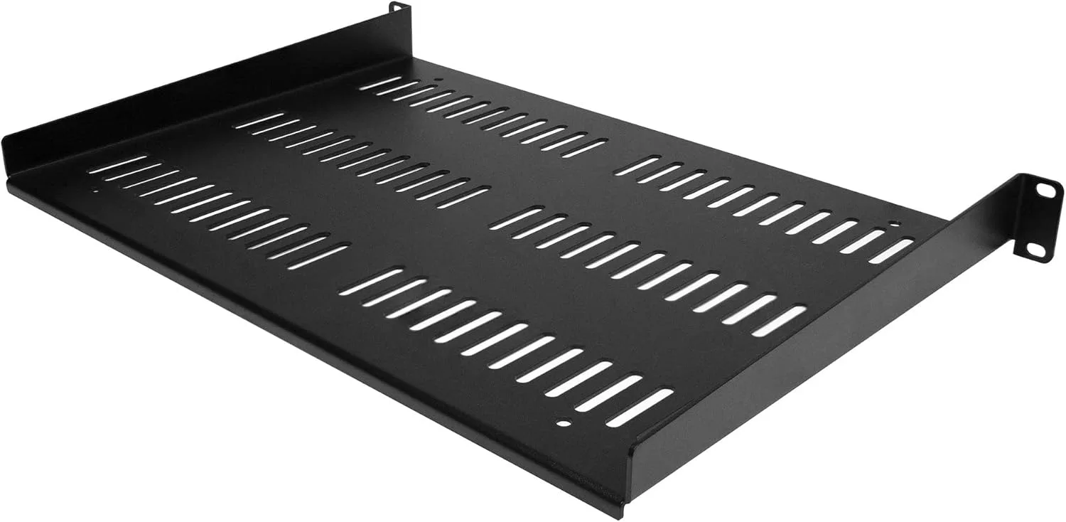 StarTech.com 1U Server Rack Shelf - Universal Vented Rack Mount Cantilever Tray for 19" Network Equipment Rack & Cabinet
