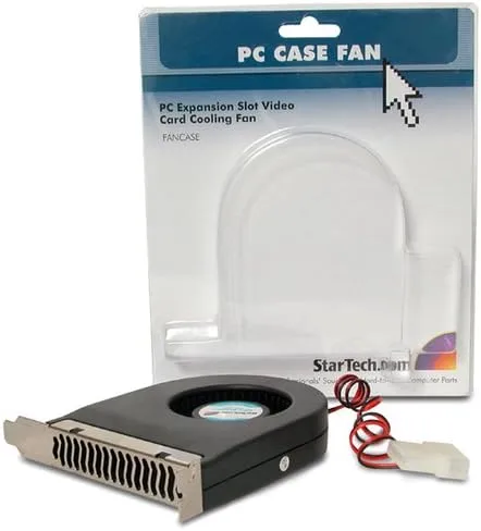 StarTech.com 2 Pack Desktop Computer Fans, 12V 1.8W, 6.61 Inches, Black Plastic, 32 dBA, 2200 RPM, LP4 Connector, Compatible with Desktop Cases