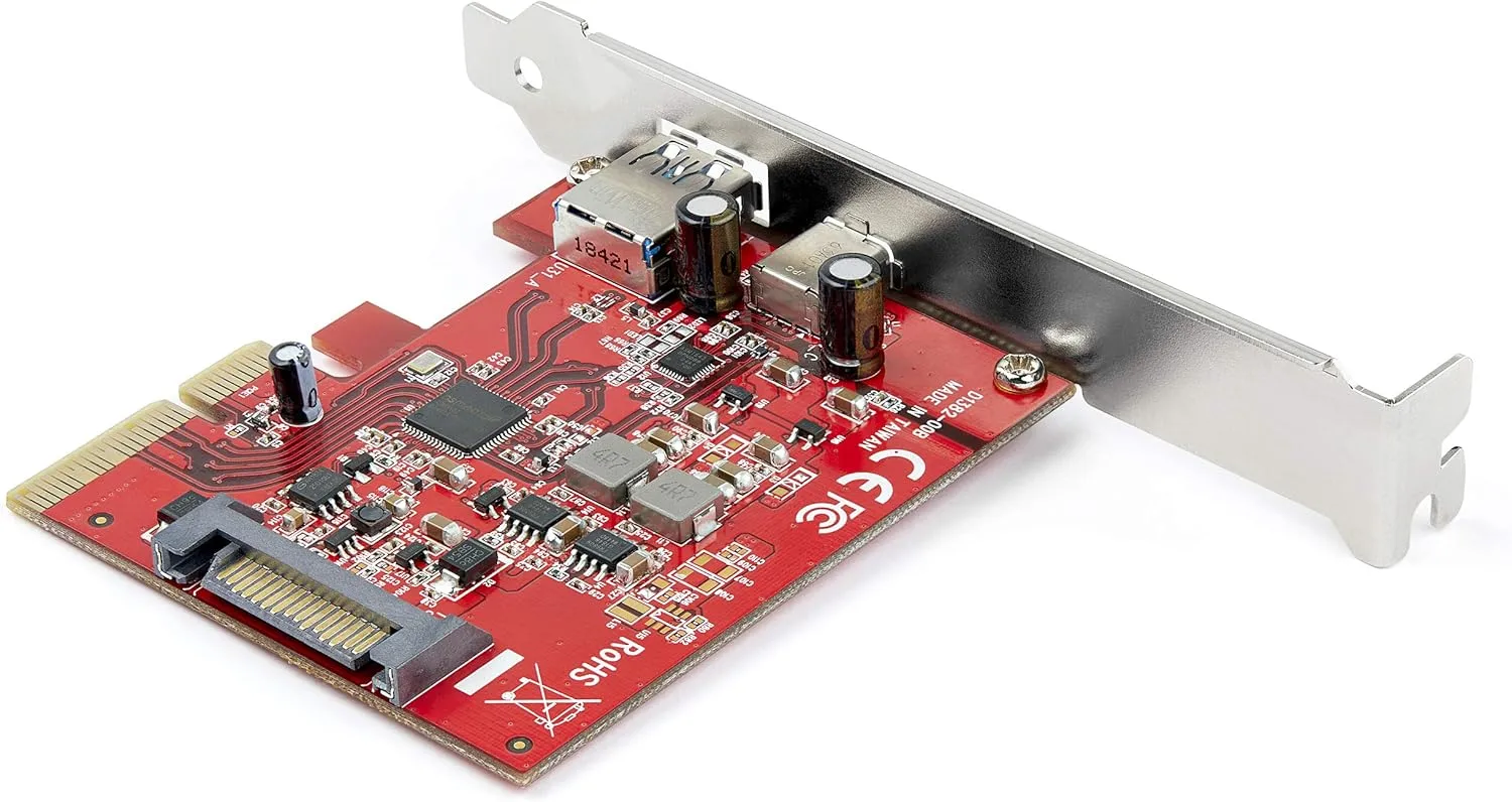 StarTech.com 2-Port 10Gbps USB-A & USB-C PCIe Card - USB 3.2 Gen 2 PCIe Type C/A Host Controller Card - PEXUSB311AC3