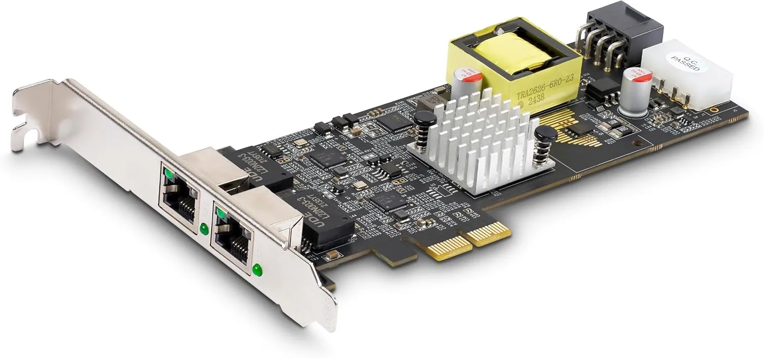 StarTech.com 2-Port 2.5Gbps NBASE-T PoE Network Card, Dual Intel I225-V, 802.3af/at PoE+ Multi-Gigabit NIC, Windows/Linux